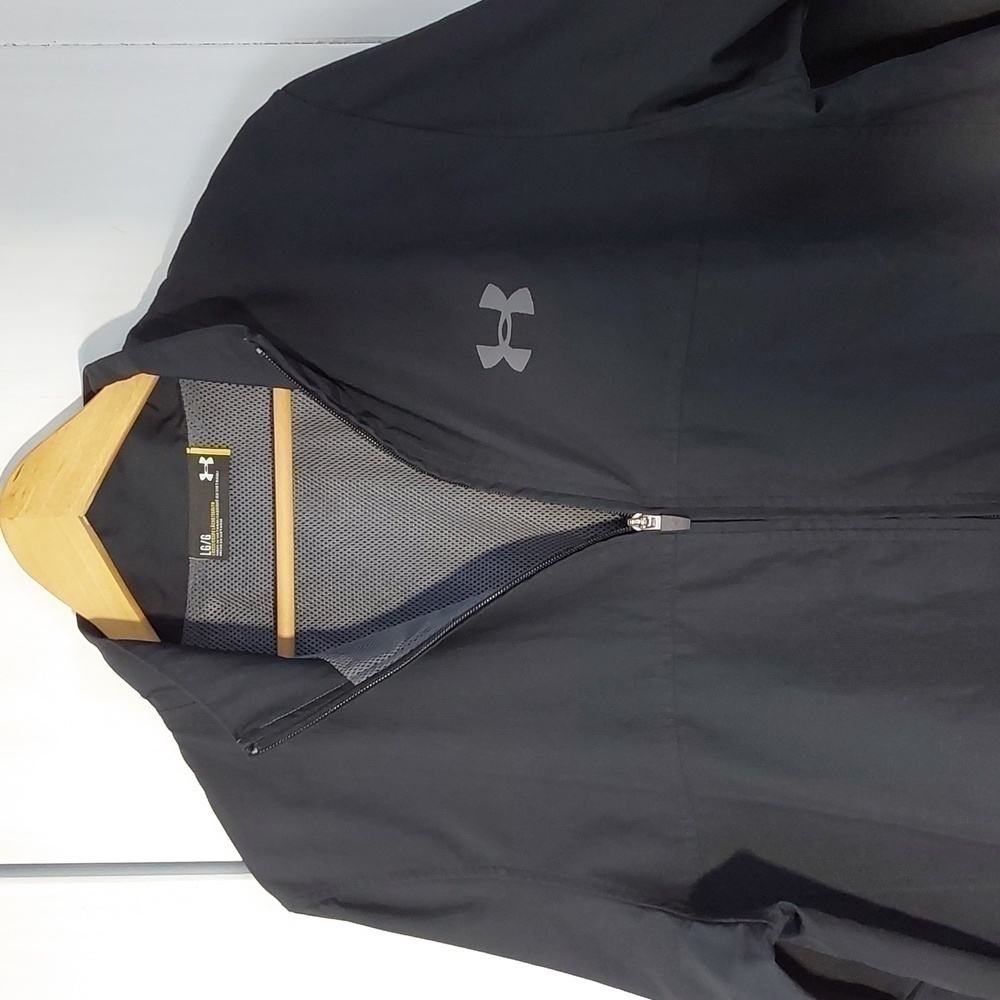 Under Armour |Mens Black Loose Heat Gear Lightweight Jacket Coat  Sz.Large